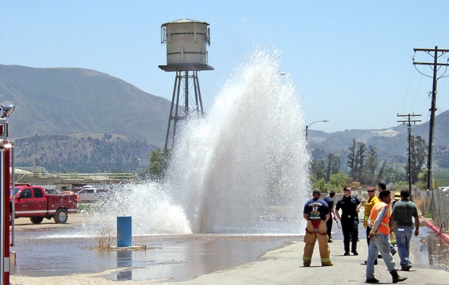 On Wednesday, June 30, 2010, at approximately 1:00 p.m., a worker knocked over a fire hydrant with a tractor on C Street near Two Rivers Park.