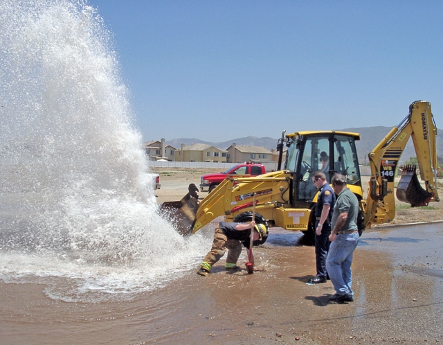 The valve was found but is was underwater.