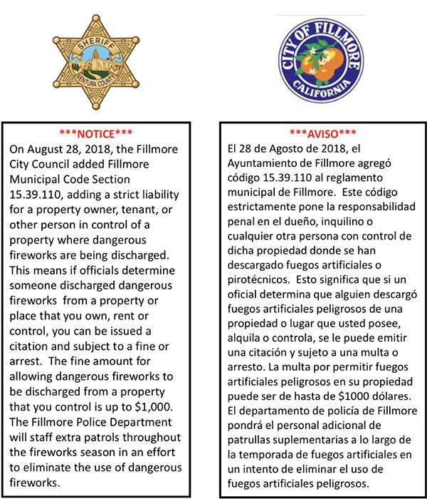 The Fillmore Gazette Newspaper Of Record For The City Of Fillmore