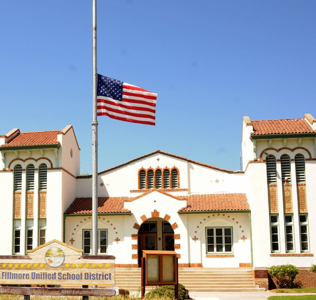 The American flag flies at half-mast in front of the FUSD building in memory of Arizona Senator John McCain, who died on August 25 of glioblastoma, four days short of his 82nd birthday. McCain was flying his 23rd bombing mission over North Vietnam when his A-4E Skyhawk was shot down over Hanoi. He fractured both arms and a leg when he ejected from the aircraft and parachuted into Truc Back Lake. He was captured by the North Vietnamese and transported to Hanoi’s main prison, the “Hanoi Hilton”. He was a prisoner of war for five and half years until his release on March 14, 1973. He was awarded the Silver Star, Bronze Star Medal (3), Purple Heart, Legion of Merit (2), Distinguished Flying Cross and Navy and Marine Corps Commendation Medal (2), along with other honors. His Senate career spanned from 1983 until his time of death.