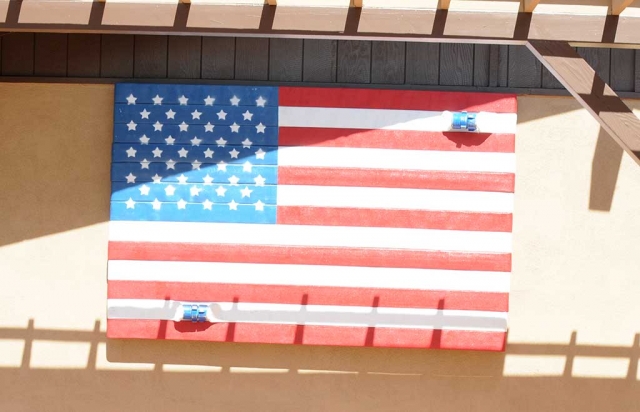 Fillmore Fire Department has a new patio at the station on Old Telegraph Road. And now they have a new American flag made of used fire hoses, above. The patio area can be used for the frequent bbq’s and fundraisers the station holds for the community. God bless the USA!