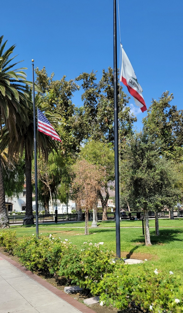 Flags at Half-Staff in Memory of Queen Elizabeth II