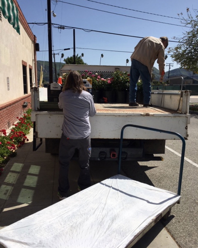 Pictured above are some of the Civic Pride members helping set up for last year’s flower show which was held at the Fillmore Active Adult Center. Photos courtesy Jan Lee.