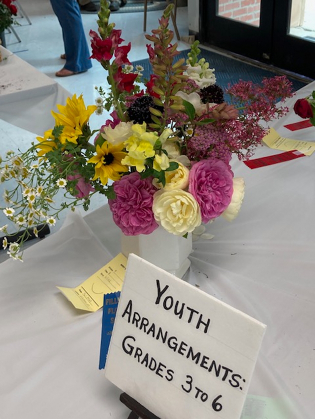 Pictured above is a Youth Arrangement entry from grades 3 – 6 from last year’s Flower Show. Photo courtesy Jan Lee.