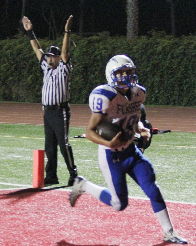 Fillmore played Bishop Diego last Saturday night. Fillmore lost 31-6. Daniel Cruz above #19 was the solo touchdown of the fame for Fillmore.