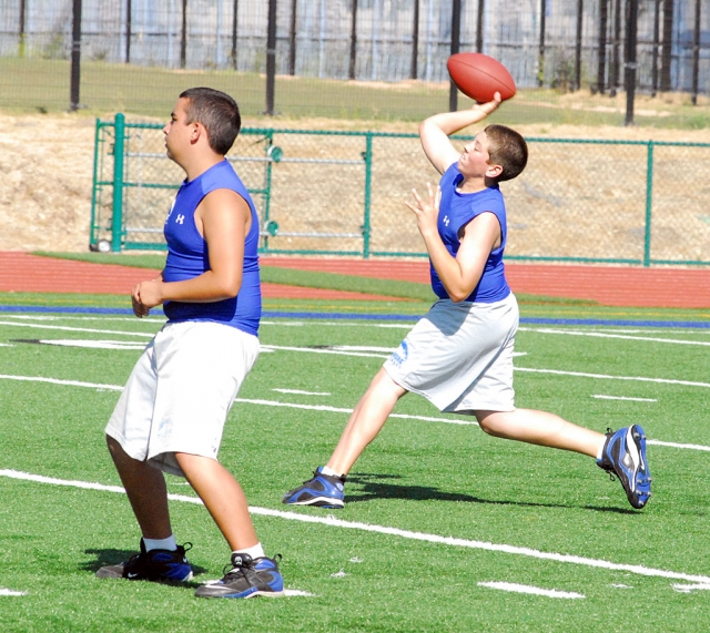 Carson McLain throws the ball against Oxnard.