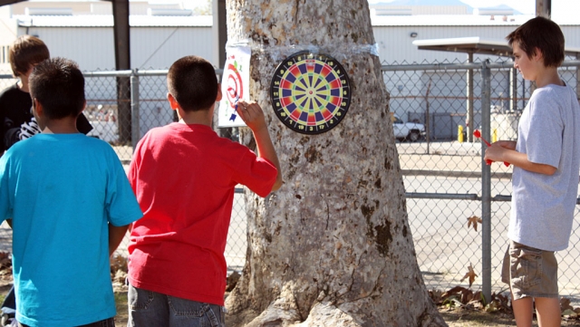 On November 5, the ASB of Fillmore Middle School went to Sespe to deliver a Fun Friday filled with activities. When we arrived, the Sespe kids were so excited with big smiles on their faces. Some of the activities included mini basketball, potato sack race, egg race, bubbles, tug of war, pin the tail on the donkey, Frisbee, and more. In the tug of war, the boys and girls challenged each other, and the funny thing is –sometimes the girls beat out the boys!! We also had prizes for the kids or teams that won the games. The kids had fun playing the games with their friends and we had fun playing with them too. This was the first time the FMS ASB delivered a Fun Friday to an elementary school.  We look forward to delivering more of these kinds of events to other schools as well.  Thank you to Ms. Hibler for giving us the opportunity to practice first hand our leadership skills with a group of wonderful students.