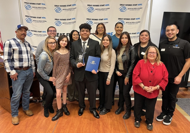 Gonzalo Garcia Jr. Wins Boys & Girls Club Coastal California Youth of the Year 2022-2023.