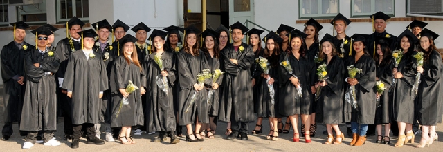 Sierra High School and Heritage Valley Class of 2018 took their last walk on across the Fillmore Unified Office Auditorium stage Wednesday night, June 6, 2018. On June 6, 2018, at 6:30pm, the Sierra High School & Heritage Valley Commencement Ceremony for the Class of 2018 took place at the Fillmore Unified Office Auditorium. The welcome speech was given by Principal Pablo Leanos, Flag Salute was led by Arturo Garcia, and Fillmore Fire Chief Keith Gurrola gave the Commencement Address. The Senior Class Representatives were Anely Garcia and Faith Bustos. Senior Class Video was presented by Michael Karayan. Scholarship Presentations were made by Scott Beylik-Fillmore Rotary. The Presentation of Diplomas was done by Faculty, Superintendent Dr. Adrian Palazuelos and SHS Principal Pablo Leanos, and FUSD President Scott Beylik. Congratulations Class of 2018!