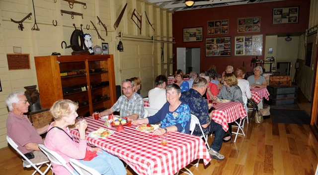 Fillmore Volunteer’s enjoying their lunch as the celebrate Volunteer Appreciation Day hosted by the Fillmore Historical Museum.