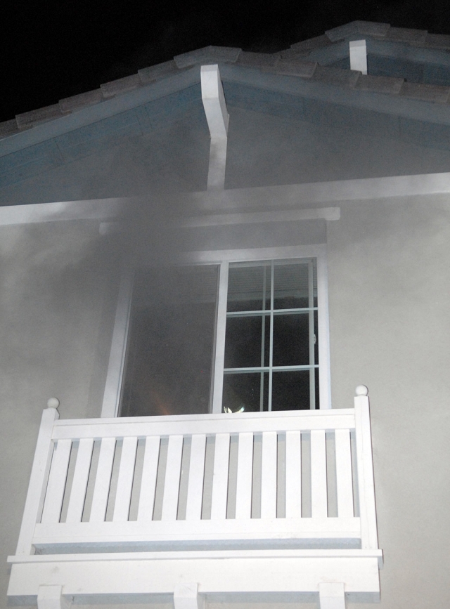 The fire, involving a second story bedroom and contents, was extinguished at 8:00 p.m.