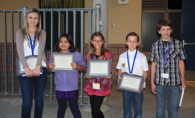 Several Fillmore Unified School District students received the Indian Student of the Year Award, granted by the Ventura County Indian Education Consortium. Pictured are Taelor Beth Burhow, Soalris Belle Mari Galan, Tori Gonzales, Robert Matthew Helm, and Luke Myers. Not Pictured are Jonathan P. Golson and Arianna Schieferle. These students were honored on Friday May 4th at Sequoia Middle School in Newbury Park. Each student was chosen for outstanding participation and knowledge of their Indian Education studies. If your child has any Native American ancestry they too are eligible to participate in Indian Education. Indian Education students are eligible for scholarships and extra support in education. Contact your school office for more information.