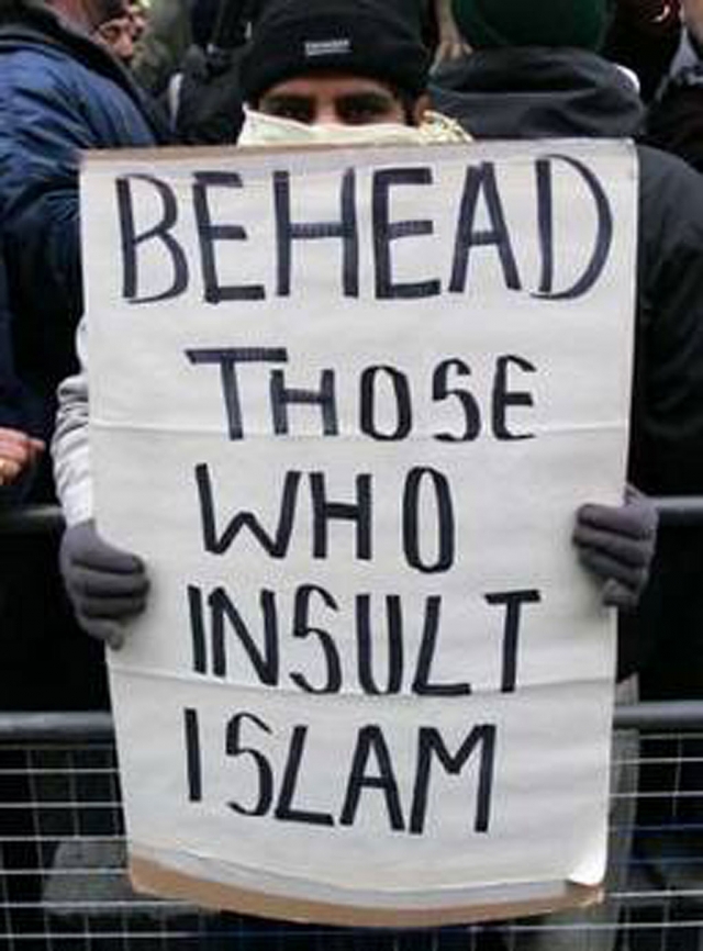 These pictures are of Muslims marching through the streets of London during their 'Religion of Peace Demonstration.'