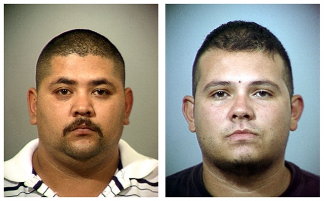 (l-r) Sergio Anguiano and Alexis Vasquez. Both arrested for jewelery scam.