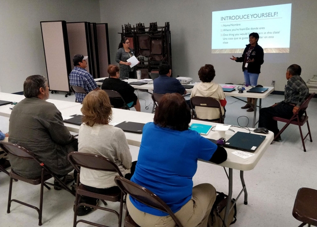 Fillmore Active Adult Center, located at 533 Santa Clara Avenue, hosted their first Job Skills for Seniors class this past week. Participants started their learning with computer and internet basics. Classes are offered Tuesdays and Thursdays from 9 –11 a.m. in English and Spanish. Advanced Job Skills class begins November 26, Monday and Wednesday from 9 –11 a.m. in room 36 Fillmore District Office, also in English and Spanish.