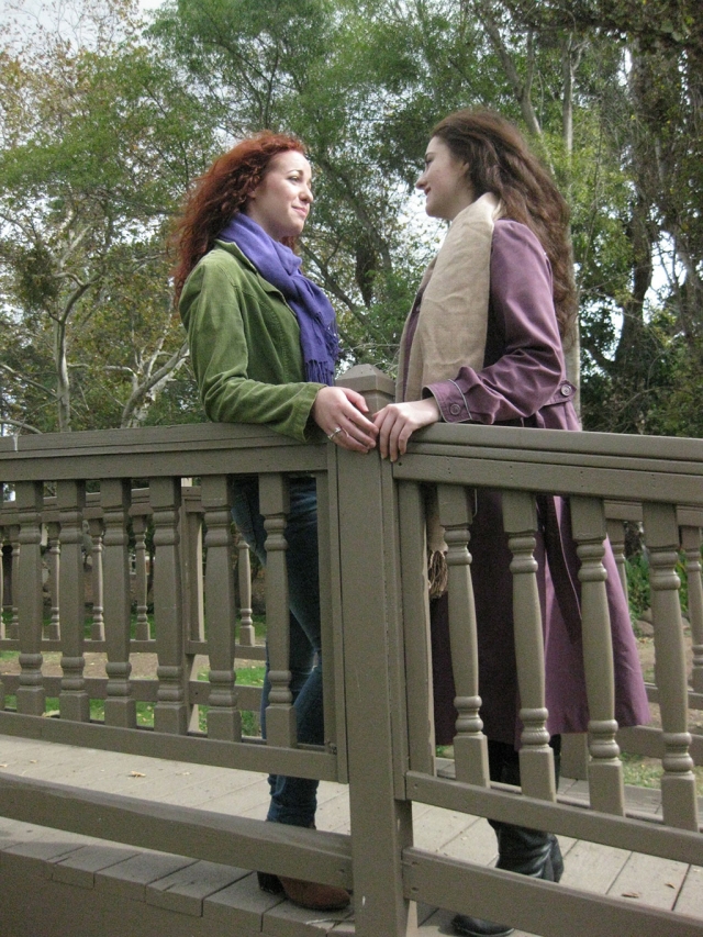 Actresses Kevlyn Holmes (left) and Cecilia Lindgren. Photo by Brian Stethem.