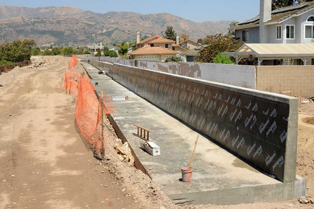 The levee near the southern end of Sespe Creek is nearing completion. The $1,457,735 project is due to be complete by mid-November.