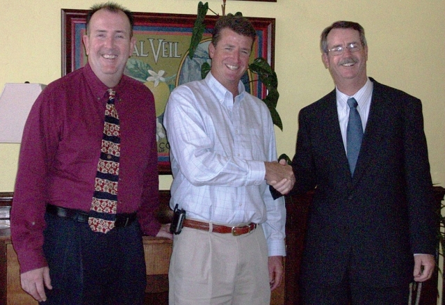 Boys & Girls Clubs of Santa Clara Valley Chief Executive Officer Doug Caldwell and Board Member & Golf Tournament Chair Mike Hause joined Harold Edwards, President & CEO of Limoneira Company at their Ranch Headquarters to personally thank him for their generous donation of $10,000.