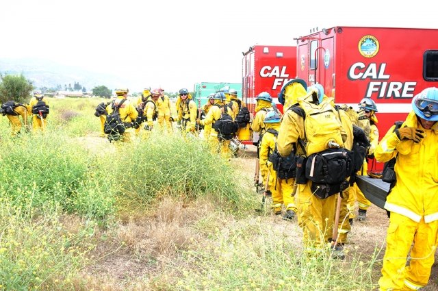 The Fillmore City Fire Department will be burning standing grasses and light brush for Inter-Agency Fire Department live fire training. Agencies participating will be Fillmore Fire Department, Ventura County Fire Department, CalFire and the U.S. Forest Service. We will be burning approximately 1/8 acre at a time over a two-day period with the total acreage being 15 acres. Based on the dry conditions we anticipate 90 to 100 percent consumption of the grasses when completed. The burning will be accomplished using hand firing devices to maintain a constant flank of fire to be extinguished through the coordination of Engine Companies and Handcrews. Live fire training allows firefighters to practice their wildland firefighting skills under a controlled environment while still experiencing realistic emergency conditions. The burning will take place on the west end of Fillmore between River and Ventura streets on Wednesday June 26 and again on Friday June 28 between the hours of 10 AM and 4 PM.