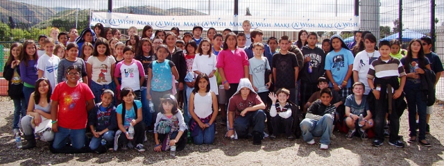 Pictured is Mrs. Chisholm’s 5th grade class and Ms. Dewey’s 4/5 class from San Cayetano. They participated in Fillmore High School’s Make A Wish Walk last week.