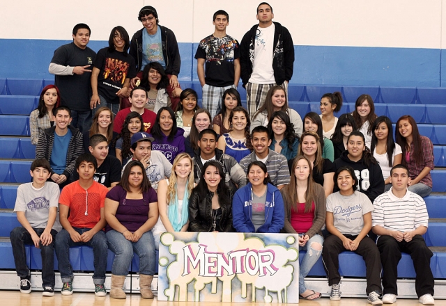 A special thank you to those 75 Fillmore High School youth (some of whom are pictured above)  who volunteer to make a difference in the lives of a younger child. The youth meet weekly to do homework, arts and crafts, or to talk about something of interest or simply share how their week has gone.  In addition the youth go on trips together (on February 15 they are going to the LA Zoo).  The youth are supervised by program staff; Amelia Aparicio for Mountain Vista, Sespe and the Boys and Girls' Club; Norma Magana and Alicia Rodriguez at Fillmore Middle School.  The program started matching high school youth with 5 - 12 year old elementary and middle school students in 2000. In 2003 the Fillmore/Piru Mentor Program  joined Big Brothers and Big Sisters of Ventura County. The high school youth are called Big Brothers or Big Sisters and the elementary or middle school youth to whom they are assigned is the Little Brother or Sister. The cost to match a high school 