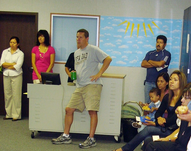 Fillmore Middle School parents gather at the first "meet and Greet".