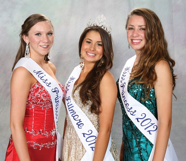 Miss Fillmore 2012 Anissa Magdaleno (center) and court 1st Princess Brooke Aguirre (left), and 2nd Princess Laura Garnica. Photos courtesy of Dale Crockett Studio.