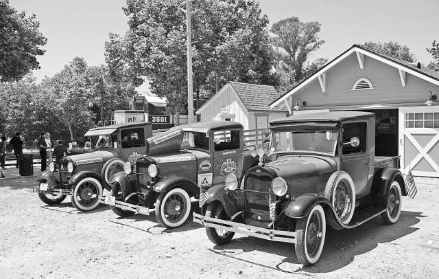 Pictured are a 1930 Model “A” pickup, which participated in The History Channel’s Great Race in 1999, placing 4th or 5th in the X Cup class. The truck was donated by its unnamed owner; much thanks to Scott Lee for arranging the donation.