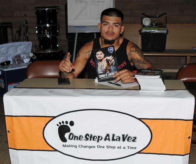 Friday September 1st Fillmore’s One Step a La Vez Club hosted a meet and greet with MMA Fighter Jose “Froggy” Estrada. He spoke about how he has overcome adversity and stayed on the right path by staying focused on wrestling and mixed martial arts. He also shared about the sacrifices, hard work, sweat discipline, as well how important it is to be role moodel. Jose “Froggy” Estrada have a fight coming up September 15th. Good Luck Froggy!!