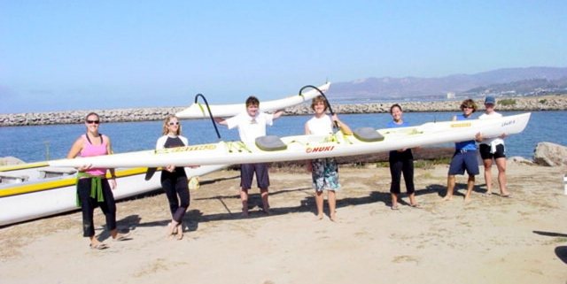 Pictured at Harbor Cove Beach is the new Ocean Canoe-2 that Hokuloa purchased with the help of Chuy Ortiz from El Pescador Restaurant in Fillmore. The Hokuloa Outrigger Canoe Club of Ventura would like to publicly thank Jesus Ortiz and El Pescador Restaurant in Fillmore for the donation made to the youth paddlers of Hokuloa to help purchase a new training canoe; you are a great supporter of youth sports in Ventura County! In honor of his generosity, and because this is a Polynesian sport, Hokuloa named the new canoe “LAWAI’A” which in Hawaiian means “El Pescador” or the fisherman. A successful fisherman is highly revered in the Hawaiian culture and the Hokuloa youth paddlers named it in a show of appreciation to Jesus and “El Pescador Restaurant.” On September 7, the HOKULOA boys under 19 years old won a race in their division in a six man canoe paddling from Catalina Island to Newport Beach. They paddled a total of 31 miles in 5 hours and 57 seconds.