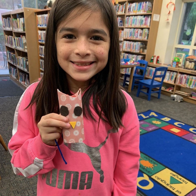 Pictured are some of the Boys & Girls Club of Santa Clara Valley kids creating their owls as part of the Fillmore Library Wednesday Book Club.