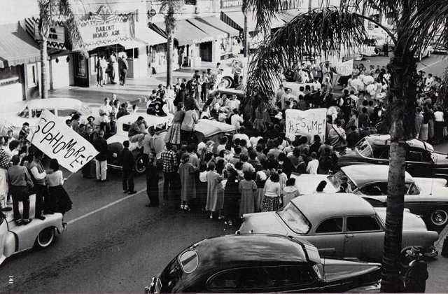 Homecoming, downtown Fillmore, circa 1957.