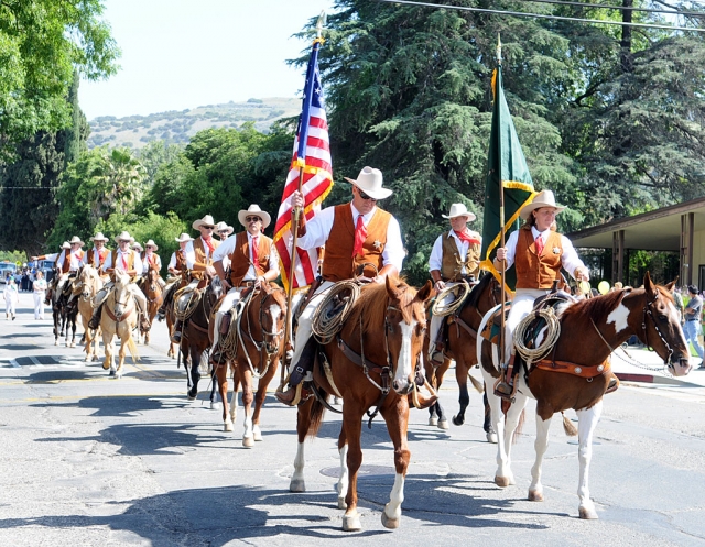 The Ventura County Sheriff’s Department Equestrian Color Guard started off the Fillmore May Festival Parade Saturday, May 19.
