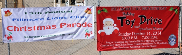 Don’t miss the Fillmore Lions Club Christmas Parade and the Annual Toy Drive!