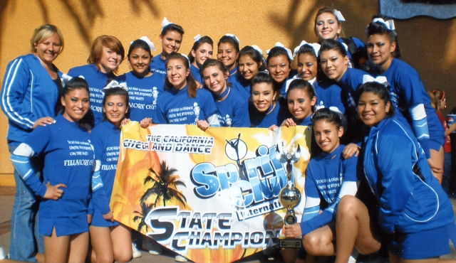 Fillmore High School Pep Squad competed this past weekend at the California State Championships and took home first place for the second year in a row. The girls dedicated this performance to Mason Dollar the brother of Hayley Dollar a member of the Pep Squad. The girls took home a trophy, banner, and each participates won a state championship sweater. These girls worked hard to compete this weekend and did a great job. All of their stunts hit and everything turned out great. The Pep Squad practices each day for 2 hours to make their squads the best it can be. The FHS Pep Squad has been coached by Trina Tafoya for the past 8 years, Katie Cook for the past 3 years, and Eddie Rios for the past 2 years. The girls’ next competition is in Anaheim March 20th-23rd. Pictured above but not in order: Christina Gracia, Alexis Rosales, Cory Carrillo, Jazzlyn Gonda, Mariah Perez, Melissa Arroyo, Rashelle Sevillano, Melissa Garibay, Hailey Dollar, Susie Lomeli, Janelle Burningham, Ariana Duenas, Cheyenne Rangel, Cassie Mukul, Brenda Magana, Tatyana Chessani, Natalie Cruz, Vivian Calderon, Leslie Hernandez, Kiara Garibay, Vanessa Aguilar, Niki Vandemheen, Chloe Keller, Nicole Camarillo, Tanya Barrera, Brianne Cesario, Lety Velasco, and Tanya Dominguez.