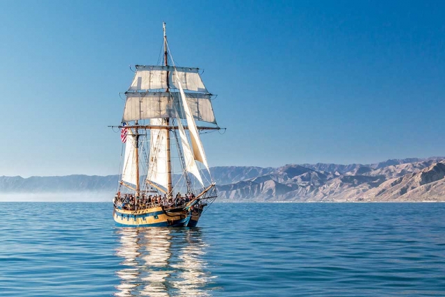 Photo of the week "The Hawaiian Chieftain nonchalantly sailing along the Santa Barbara Channel off the North Ventura Coast." by Bob Crum. Photo data: Manual mode, ISO 400, Tamron 16-300mm lens @44mm, f/11, 1/250 second shutter speed.