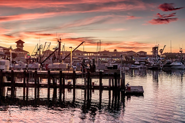 Photo of the Week: (from the archives) "Ventura Harbor at Sunset" by Bob Crum. Photo data: Canon 7DMKII camera with Tamron 16-300mm lens @24mm. Exposure; ISO 1600, aperture f/11, 1/80 second shutter speed.