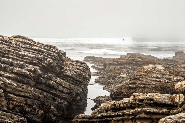 Photo of the Week "Surfer in fog at Montaña de Oro State Park, Los Osos, CA." by Bob Crum. Photo data: ISO 200, EF-S 18-55 @55mm, f/7.1 @1/125 second.

