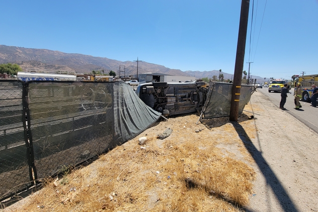 On August 3rd, 2021, at 1:22pm, the Ventura County Fire Department, CHP and AMR paramedics were dispatched to a traffic collision at the intersection of North Main Street and Torrey Road, Piru. Arriving fire crews (ME28/29) reported three vehicles with collision damage. Fire crews on scene also requested an additional ambulance for a possible seconded patient. California Highway Patrol was needed for a possible DUI suspect. Around 1:40pm one patient was transported to Henry Mayo Hospital, code3 (lights and sirens). The additional ambulance was cancelled. Fire crews were cleared before 2:15pm and the incident was handed to CHP. No additional information was given. Photo Fillmore Gazette-caption courtesy Angel Esquivel-AE News.