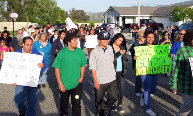 Piru Parents with Power Protest March and Rally was held Friday April 23rd in Piru. They marched from Sacramento Street to the park, then back to Sacramento. The rally and march lasted about one hour. Its purpose was to 