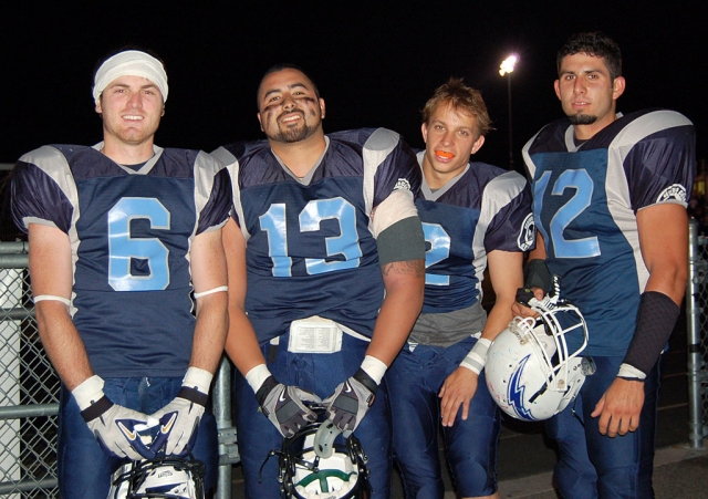 Pictured (l-r) are VC Badgers Christopher McKinnon (class of '06), Jessey Hurtado(class of '04), Tim Godfrey( class of '06) and Adrian Jimenez (class of '04).