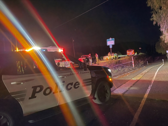 On Sunday, September 3, 2023, at 8:38pm, a 2-vehicle collision occurred at A Street Bridge, south of Ventura Street. One of the drivers was on probation for a prior DUI violation. The male subject was determined to be the party at fault and provided a breath sample per his probation terms. The subject was found to be operating a motor vehicle with a blood alcohol level over the legal limit and was arrested for violation of VC 23152(b) and VC 23153(a) and booked into the Pre-Trial Detention Facility without incident. Ambulance was requested for the other (female) driver; it is not known if she was transported. Photo credit Angel Esquivel-AE News. 