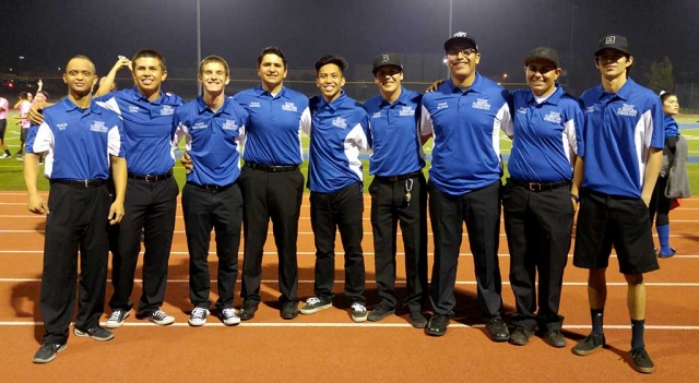 The final score of Friday night’s game was 24-12 with the Senior class winning. (above) (l-r) Senior Coaches: Daniel Torres, Chad Hope, Vincent Whittaker, Michael Mayhew, Sean Cabacungan, Bryce Farrar, Omar Valdivia, Chris Medrano and Ryan Lundin.