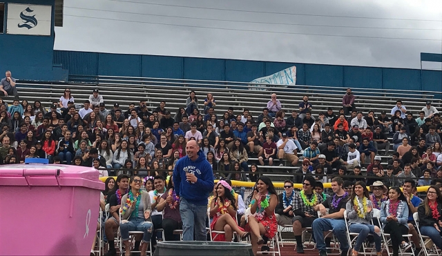 Last Friday, June 1st Fillmore High School hosted their Farewell Rally to say their final goodbyes to the 2018 Graduates. The rally was held on the Fillmore High School football field. The underclasses watched from the stands as the senior’s sat on the track. FHS staff gave an entertaining performance for the seniors in their goodbyes to the senior class as well. Photos courtesy Katrionna Furness.