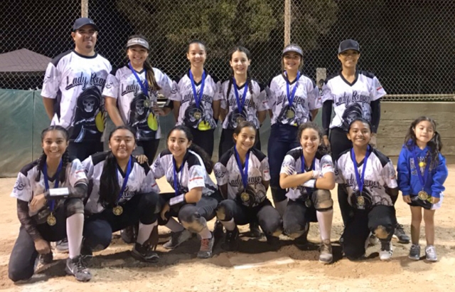 Fillmore’s 12U Lady Reapers went undefeated at the Santa Barbara Butterball Tournament. During the championship game, a walk-off single gave the Lady Reapers the win over Bownet 10-9. The game was tied with the international tiebreaker rule in effect in the bottom of the seventh inning, when Emma Estrella put down a sacrifice bunt to move Analisa Cabral over to third. Davina Miranda then singled on a 0-1 count scoring the winning run. Congratulation to the team for never giving up and playing hard until the end. Thank you to all the parents for the continued support. Front row: Sofie Aviles, Viviana Posadas, Makayla Balboa, Ary Munoz, Davina Miranda, Emma Estrella Back row: Desiree Cardona, Aleena Camacho, Analisa Cabral, Alyssa Jacinto. Manager: Cali Venegas Coach: Cesar Camacho. Photo courtesy Ceasar Camacho.