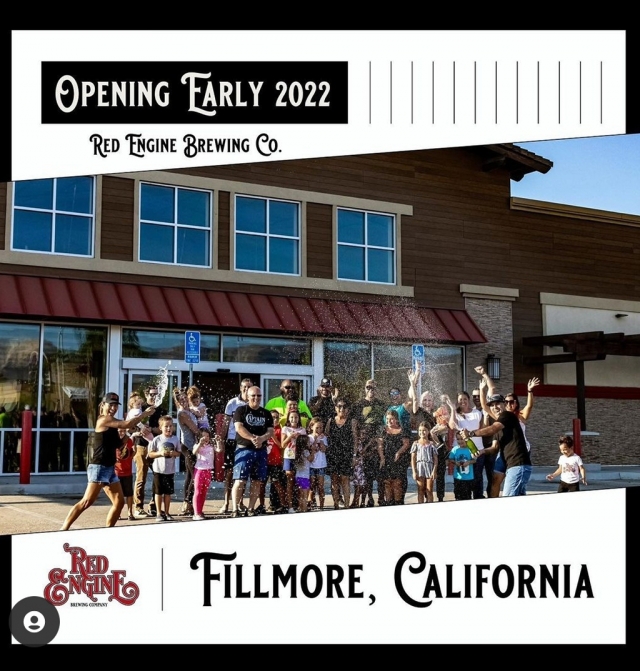 Red Engine Brewing Company will be opening in Fillmore, California in early 2022. Stay tuned for construction updates and sneak peeks as they transform their new building into our flagship location. Rumor has it it will be in the Family Dollar building on Ventura Street. 