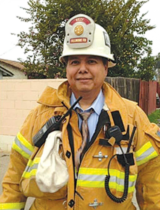 Chief Landeros could be seen serving Fillmore in uniform all over town.
