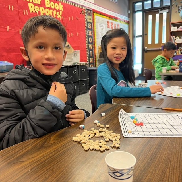 On Thursday, March 23, 2023, first graders at Rio Vista Elementary worked on their graphing using Lucky Charms cereal as a creative and fun way to learn. Photos Courtesy https://www.blog.fillmoreusd.org/rio-vista-elementary-roadrunners-blog/2023/3/23/graphing-withlucky-charms-in-first-grade.