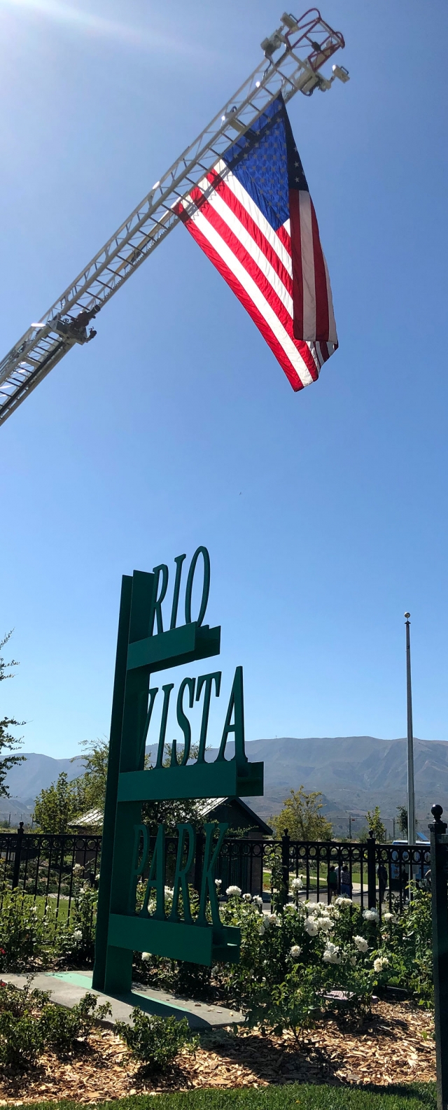 On Saturday, August 24th at 10 a.m., the City of Fillmore hosted a Ribbon Cutting Ceremony for the grand opening of Rio Vista Park located at 250 Edgewood Drive in Fillmore. All were invited to come out and see the new park and enjoy food from vendors, raffles and more. The new park has picnic areas, basketball courts, playground equipment and much more. Photo courtesy City of Fillmore Facebook page.