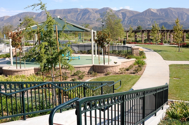 On Saturday, August 24th the City of Fillmore hosted the Grand Opening for Rio Vista Park located at 250 Edgewood Drive in Fillmore. Pictured is the new park with some of its features for everyone to enjoy. The new park has two new playgrounds with canopies for shade, picnic tables and barbeque pits for birthdays and special events, and basketball courts.